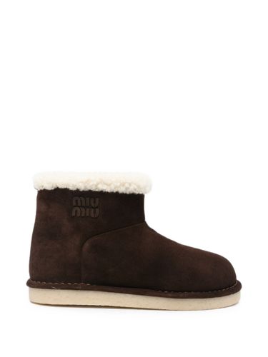 Miu Miu Suede Leather Boots - Miu Miu - Modalova
