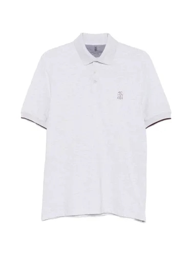 Logo Cotton Polo Shirt - Brunello Cucinelli - Modalova