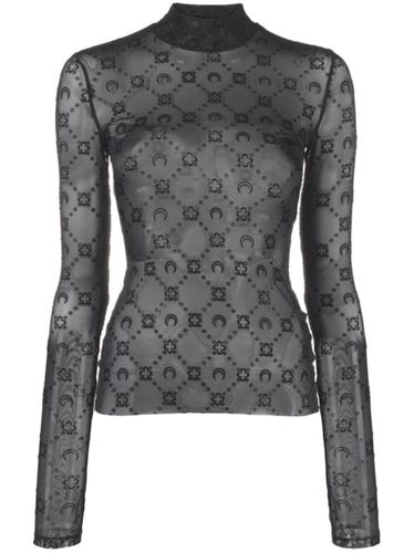 Monogram Mesh Flock Top - MARINE SERRE - Modalova