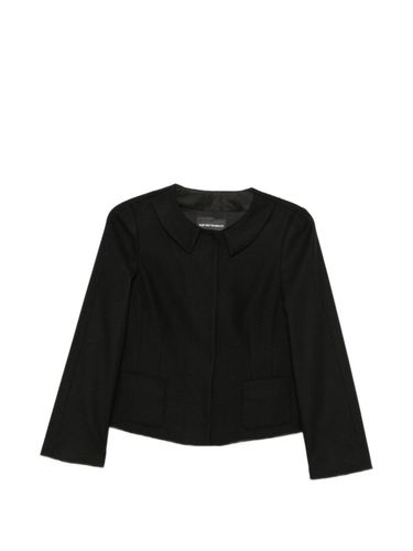 Wool Blend Blazer Jacket - Emporio Armani - Modalova
