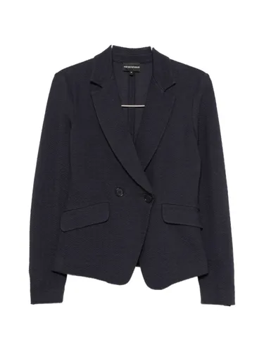 Cotton Single-Breasted Jacket - Emporio Armani - Modalova