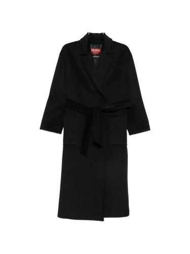Wool Coat With Notch Lapels, Wrap Design And Detacha - Max Mara - Modalova