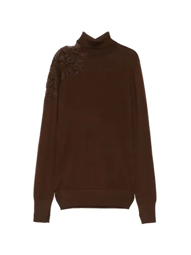 Wool Turtle-Neck Sweater - Ermanno Scervino - Modalova