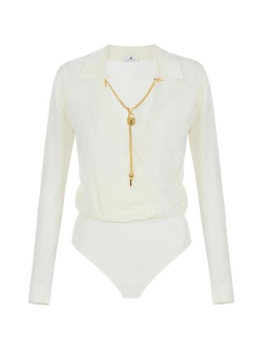 V-Necked Bodysuit - Elisabetta Franchi - Modalova