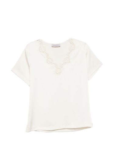 ERMANNO Embroidered Cotton T-Shirt - ERMANNO - Modalova