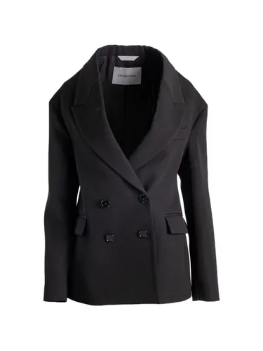 Wool Double-Breasted Jacket - Balenciaga - Modalova