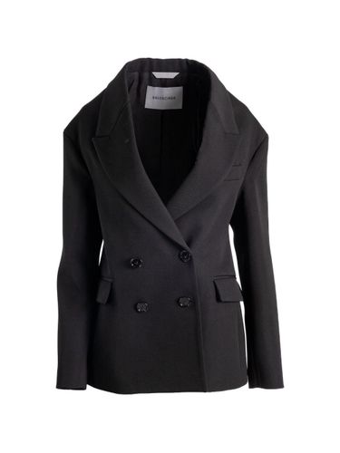 Wool Double-Breasted Jacket - Balenciaga - Modalova