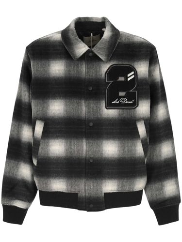 Check-Pattern Logo-Patch Jacket - LES DEUX - Modalova