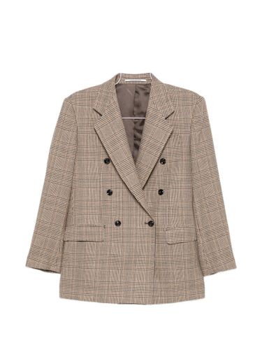 Wool Blend Double-Breasted Jacket - Tagliatore - Modalova