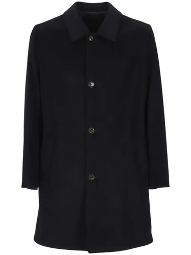 Single-Breasted Wool-Blend Coat - ONTHEBUND - Modalova