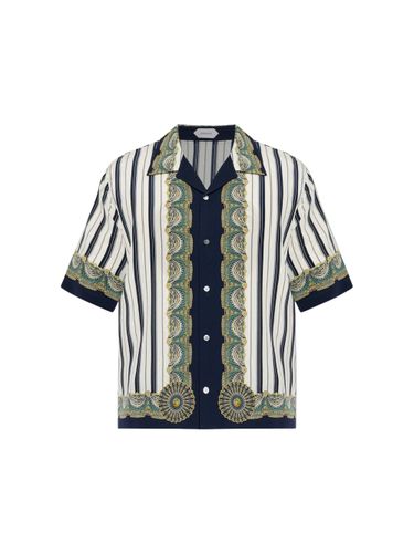 Pattern-Printed Crêpe De Chine Short-Sleeved Shirt - Versace - Modalova