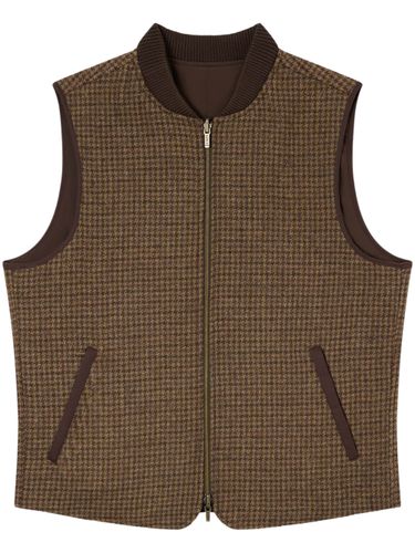 Spencer Wool Reversible Vest With Houndstooth Pattern - MC2 Saint Barth - Modalova