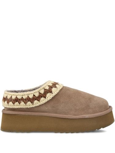 Mou Platform Clog Suede Slippers - Mou - Modalova