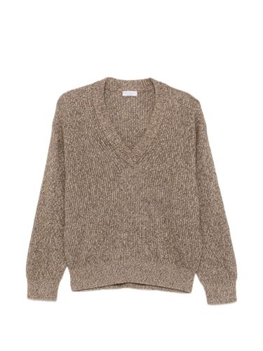 Cashmere V-Necked Sweater - Brunello Cucinelli - Modalova