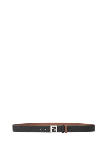 Leather 30 Mm Reversible Ff Belt - Fendi - Modalova