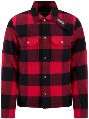 Check-Pattern Wool-Blend Shirt-Jacket - Woolrich - Modalova