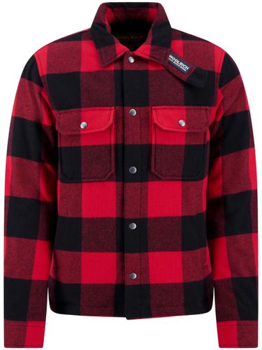 Check-Pattern Wool-Blend Shirt-Jacket - Woolrich - Modalova