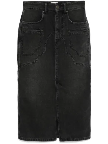 Britt Denim Midi Skirt - Isabel Marant - Modalova