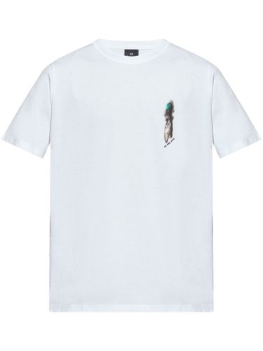 Cyclist Silhouette Cotton T-Shirt - PS PAUL SMITH - Modalova