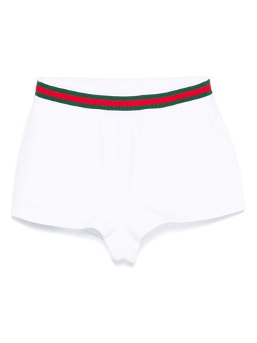 Gucci Web Detail Cotton Shorts - Gucci - Modalova