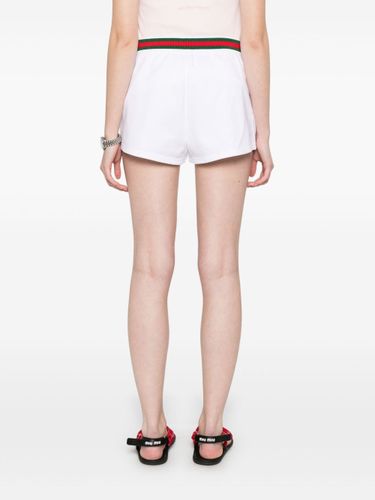 GUCCI- Web Detail Cotton Shorts - Gucci - Modalova