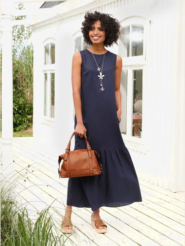 Robe tissée patte de boutonnage au dos - Linea Tesini - Modalova