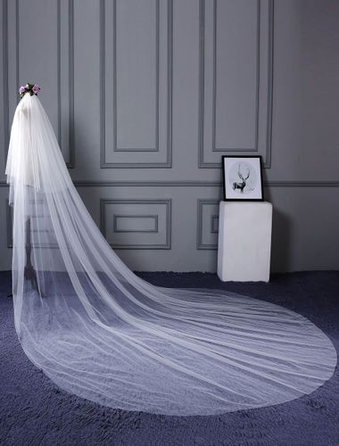 Voile 2 couches en tulle forme de cascade - milanoo.com - Modalova
