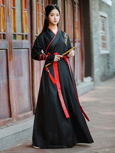 Carnaval Style Chinois HanFu Ensemble 3 Pièces Manches Longues Robe Polyester - milanoo.com - Modalova