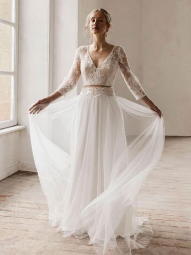 Robe de mariée deux pièces - milanoo.com - Modalova