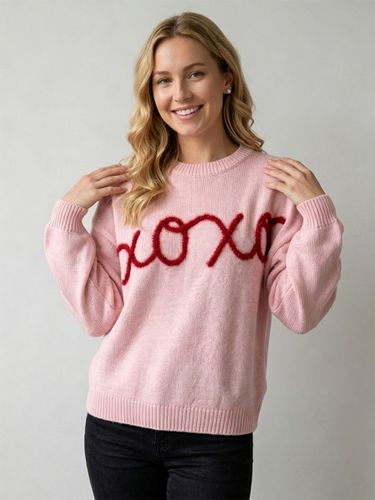 Pull en maille à col rond manches longues oversize style décontracté - milanoo.com - Modalova