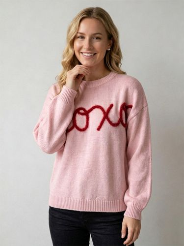 Pull en maille à col rond manches longues oversize style décontracté - milanoo.com - Modalova