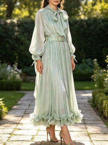 Robe de soirée robe de bal décolleté travaillé nœuds en crêpe robe de soirée formelle - milanoo.com - Modalova