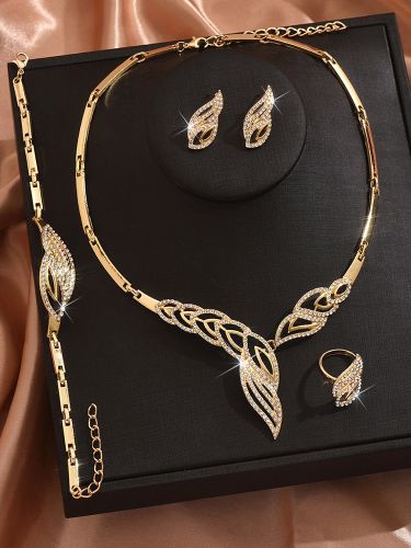 Ensemble de bijoux pour mariée charmant métal - milanoo.com - Modalova