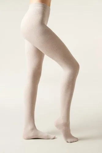 Ribbed Cashmere Blend Tights Woman Size XL - Calzedonia - Modalova