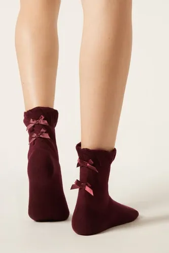 Ruched Bow Socks Woman Size TU - Calzedonia - Modalova
