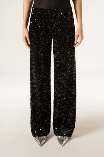 Velvet and Sequins Palazzo Pants Woman Size M - Calzedonia - Modalova
