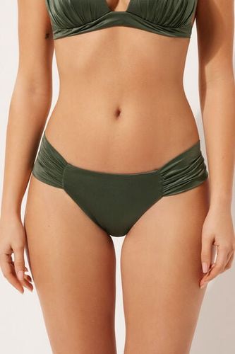 Draped Brazilian Swimsuit Bottom Shiny Satin Woman Size S - Calzedonia - Modalova