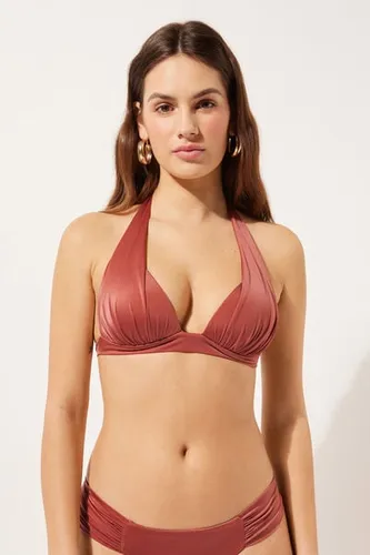 Graduated Padding Triangle Swimsuit Top Shiny Satin Woman Size 5 - Calzedonia - Modalova