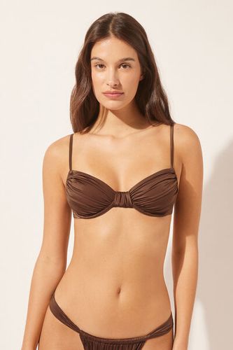 Balconette Swimsuit Top Shiny Satin Woman Size 2 - Calzedonia - Modalova