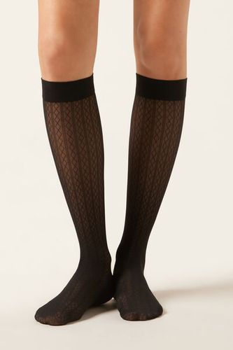 Diamond Patterned Knee-Highs Woman Size TU - Calzedonia - Modalova