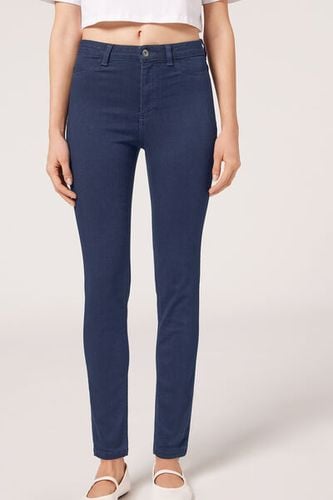 Soft Touch Thermal Skinny Jeans Woman Blue Size XL - Calzedonia - Modalova