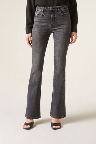 Flared Stretch Jeans Woman Dark Grey Size S - Calzedonia - Modalova