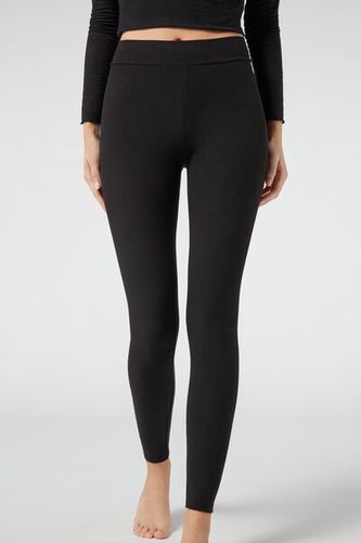 Ribbed Leggings with Cashmere Woman Black Size XS - Calzedonia - Modalova