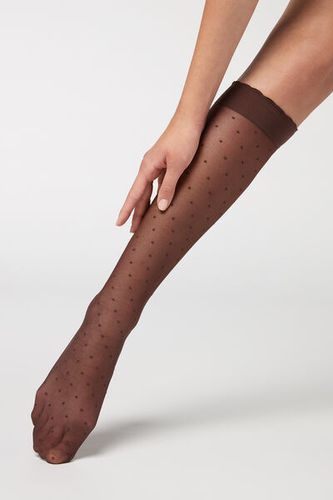 Calcetines estampados por la rodilla Mujer Velikost TU - Calzedonia - Modalova