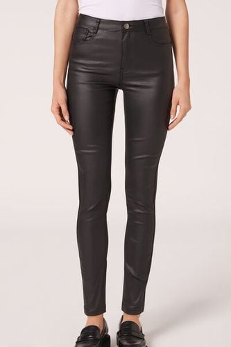 Faux Leather Skinny Leggings Woman Black Size XS - Calzedonia - Modalova