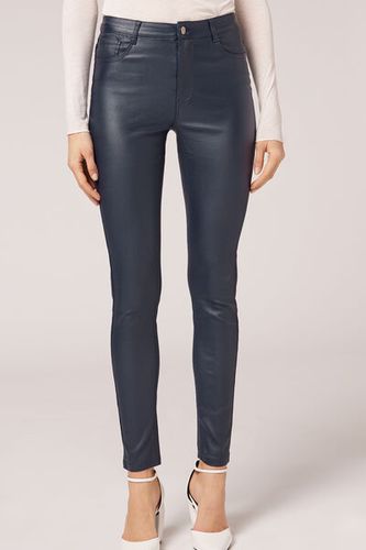 Leggings skinny efecto encerado Mujer Velikost XS - Calzedonia - Modalova