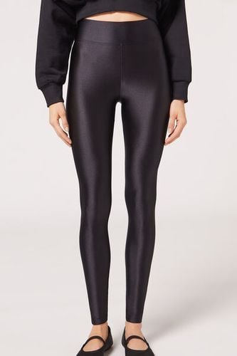 Super Shiny Leggings Woman Black Size XS - Calzedonia - Modalova