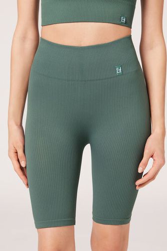 Leggings Deportivos Modelo Ciclista Sin Costuras Mujer Velikost S/M - Calzedonia - Modalova