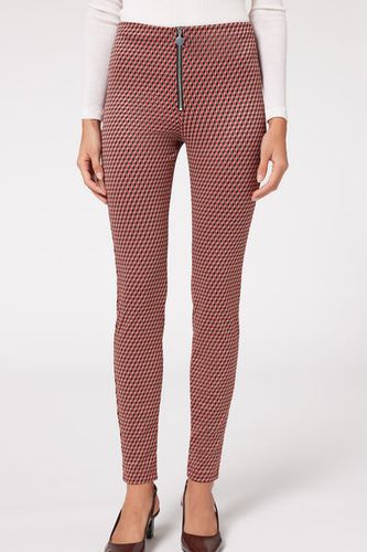 Leggings Skinny en Punto Elástico con Cremallera Mujer Velikost S - Calzedonia - Modalova