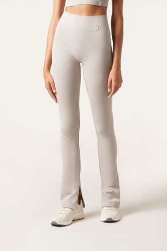 Flared Leggings with Side Slit Woman Pale Grey Size S/M - Calzedonia - Modalova